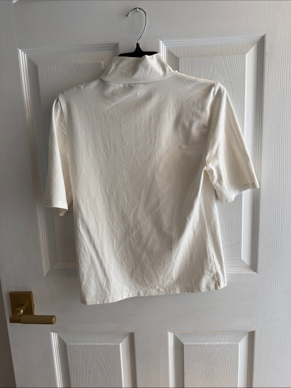 J. Crew Cream Short-Sleeve Turtleneck Sweater - Picture 2 of 2